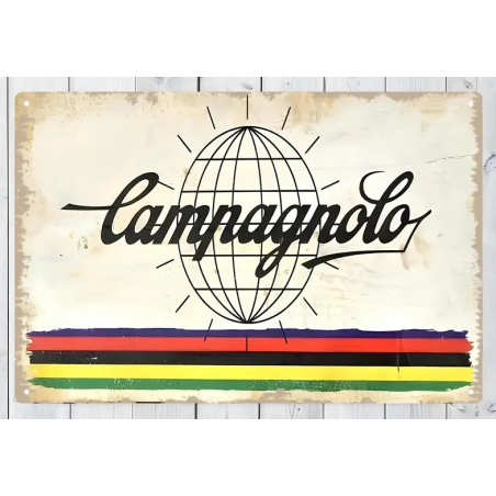 Plaque Murale Métal "CAMPAGNOLO" Art Déco Vintage