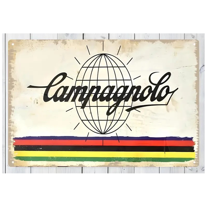 Plaque Murale Métal "CAMPAGNOLO" Art Déco Vintage