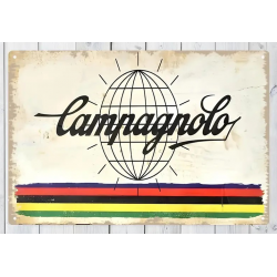Plaque Murale Métal "CAMPAGNOLO" Art Déco Vintage
