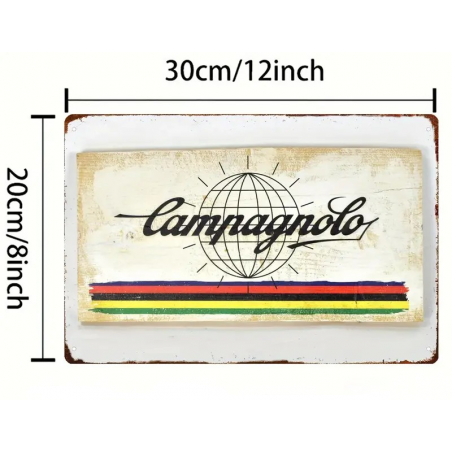 Plaque Murale Métal "CAMPAGNOLO" Art Déco Vintage