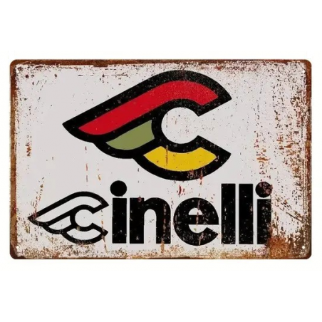 Plaque Murale Métal "CINELLI" Art Déco Vintage
