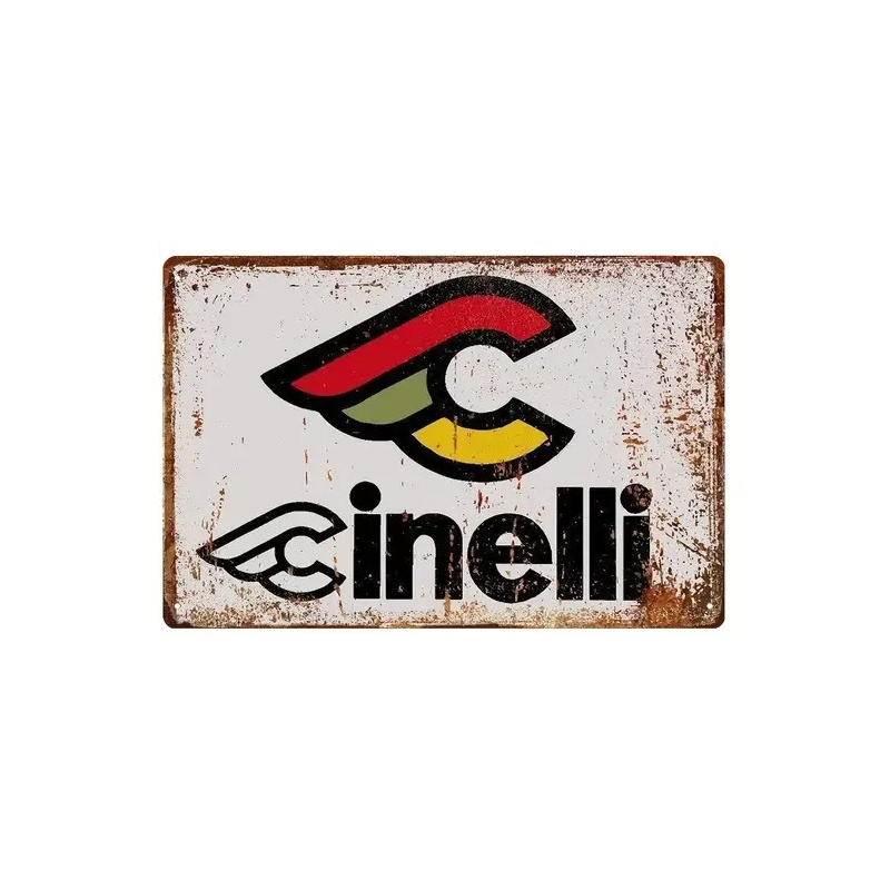 Plaque Murale Métal "CINELLI" Art Déco Vintage