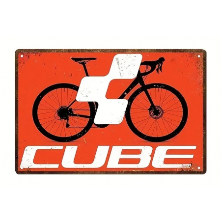 Plaque Murale Métal "CUBE" Art Déco Vintage