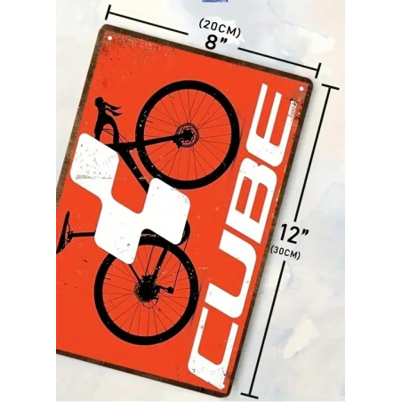 Plaque Murale Métal "CUBE" Art Déco Vintage