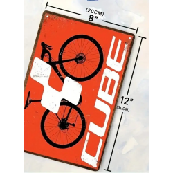 Plaque Murale Métal "CUBE" Art Déco Vintage