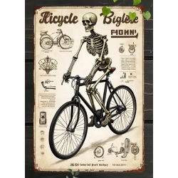 Plaque Murale Métal "BICYCLE BIGLETE" Art Déco Vintage