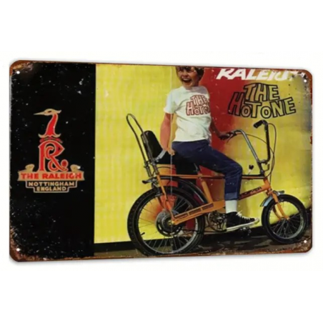 Plaque Murale Métal "THE RALEIGH" Art Déco Vintage