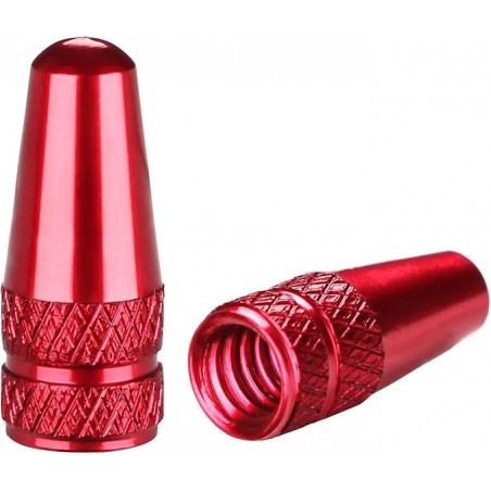 Bouchon de valve Presta Rouge (La paire - lot de 2)