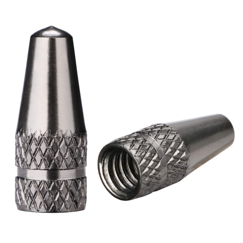 Bouchon de valve Presta Titane (La paire - lot de 2)