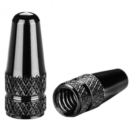 Bouchon de valve Presta Noir (La paire - lot de 2)