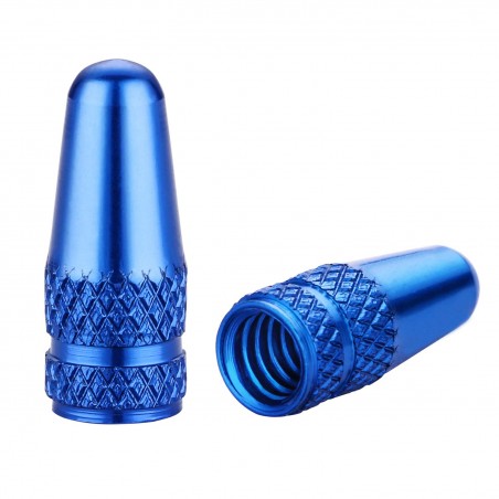 Bouchon de valve Presta Bleu (La paire - lot de 2)
