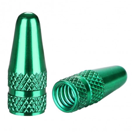 Bouchon de valve Presta Vert (La paire - lot de 2)