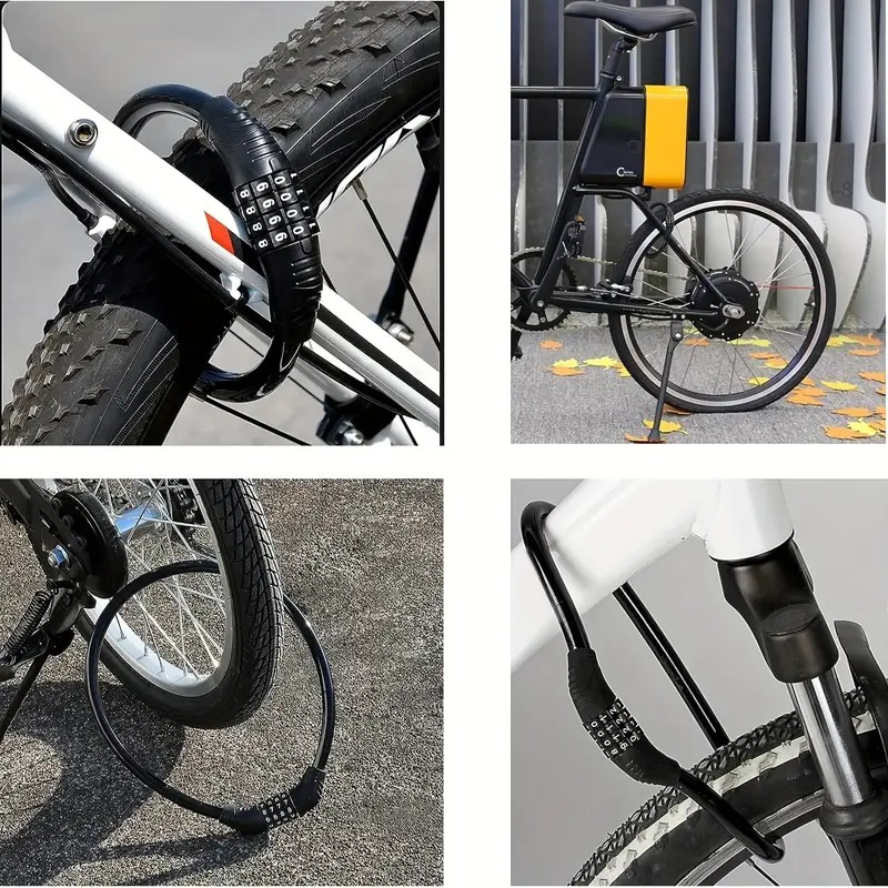 Antivol Câble Vélo, Cadenas De Vélo 1,2-1,8 Mètres, Antivol Vélo Avec