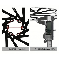 Disque de frein Vélo Avant / Arrière Noir 160mm Bucklos