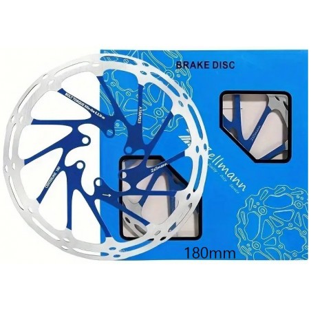 Disque de frein Vélo Avant / Arrière Bleu 180mm Zellmann
