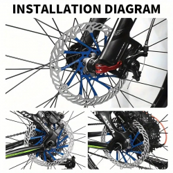 Disque de frein Vélo Avant / Arrière Bleu 180mm Zellmann