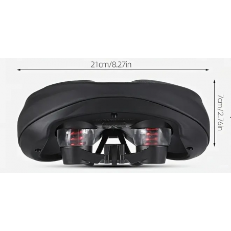 Selle Vélo WB Respirante Confortable Noir