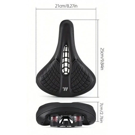 Selle Vélo WB Respirante Confortable Noir