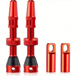 VALVE TUBELESS PRESTA CUSTOM ROUGE 44MM (X2)