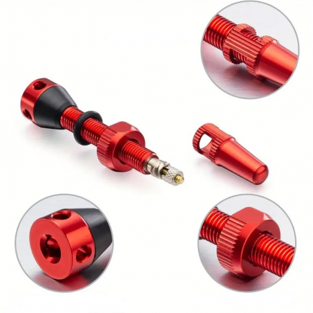 VALVE TUBELESS PRESTA CUSTOM ROUGE 44MM (X2)