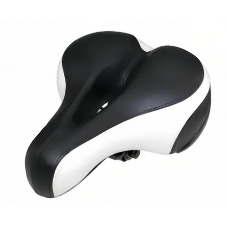 Selle Vélo Respirante Confortable Avec Réflecteur Noir Et Blanche