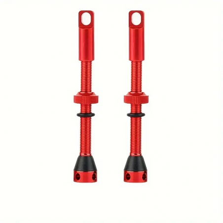 VALVE TUBELESS PRESTA CUSTOM ROUGE 60MM (X2)