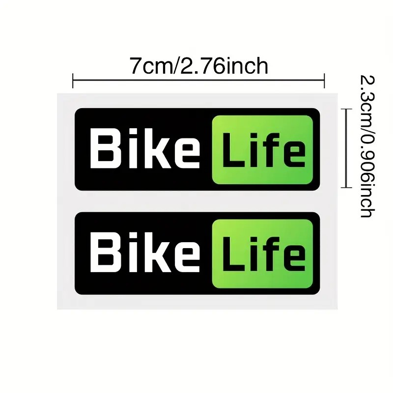 Sticker de cadre Bike Life Vert (Lot de 2) Sticker de cadre Bike Life Vert (Lot de 2)