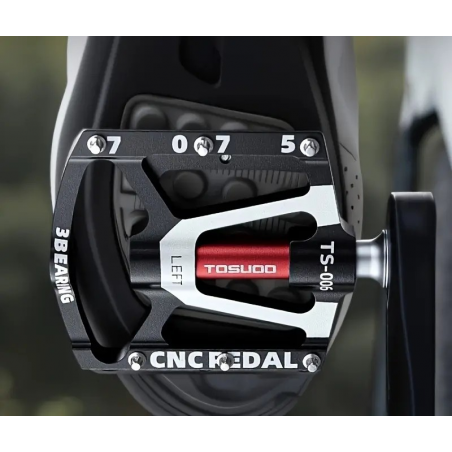 Pédales Vélo Alu CNC / Corps Aluminium / 3 Roulements / Noir 9/16 Pédales Vélo Alu CNC / Corps Aluminium / 3 Roulements / Noir 9/16