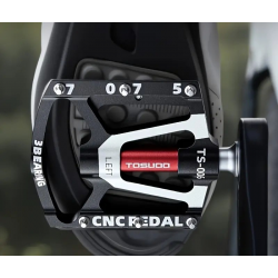 Pédales Vélo Alu CNC / Corps Aluminium / 3 Roulements / Noir 9/16