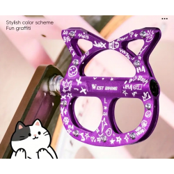 Pédales Vélo CAT Alu CNC / 3 Roulements / Violet 9/16