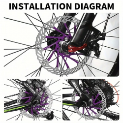Disque de frein Vélo Avant / Arrière Violet 160mm Bucklos