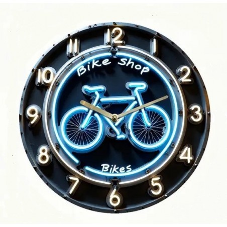 Horloge Murale Ronde Magasin De Vélo "BIKE SHOP" Art Déco