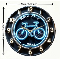 Horloge Murale Ronde Magasin De Vélo "BIKE SHOP" Art Déco