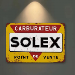 Plaque Murale Métal "SOLEX" Art Déco Vintage