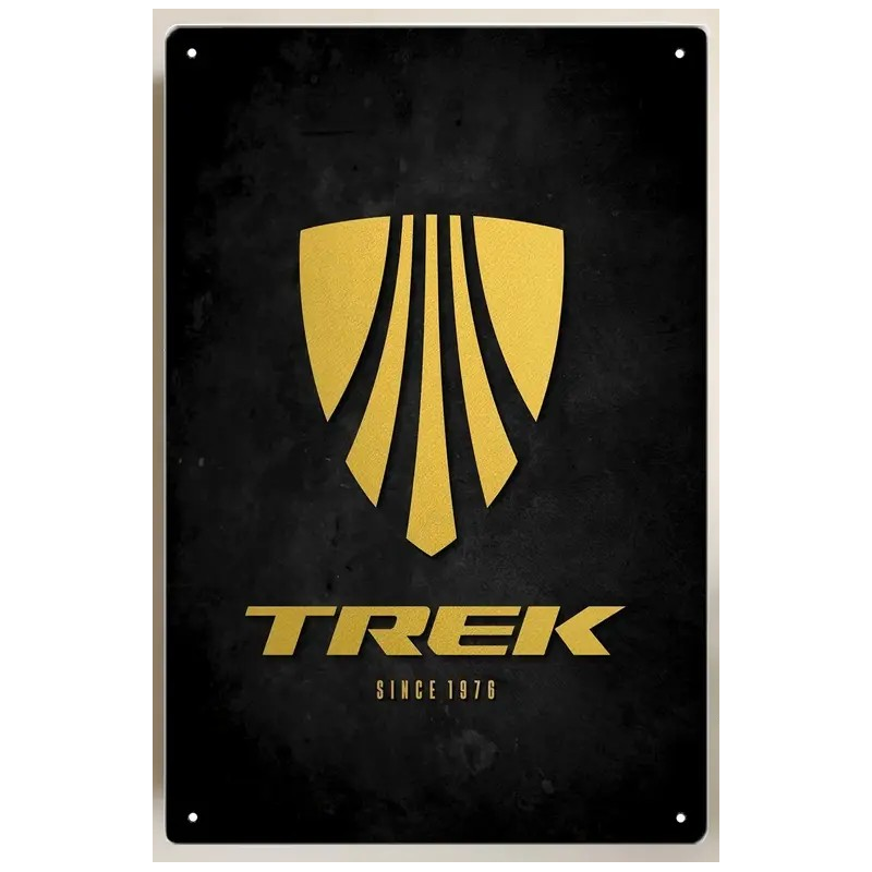 Plaque Murale Métal "TREK" Art Déco Vintage