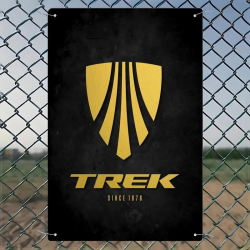 Plaque Murale Métal "TREK" Art Déco Vintage