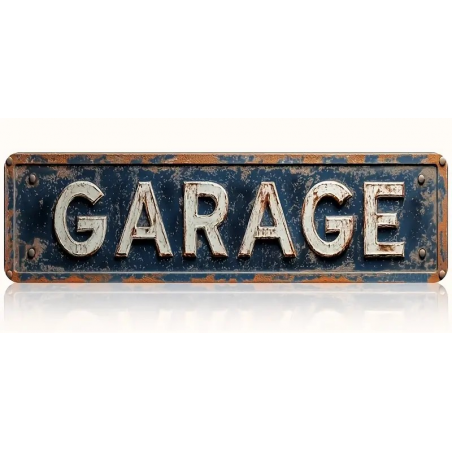 Plaque Murale Métal "GARAGE" Art Déco Vintage
