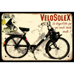 Plaque Murale Métal "Velo Solex" Art Déco Vintage