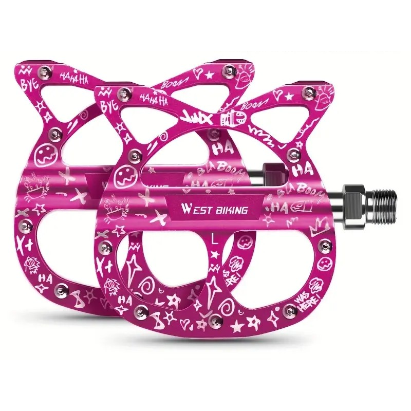 Pédales Vélo CAT Alu CNC / 3 Roulements / Fushia 9/16 Pédales Vélo CAT Alu CNC / 3 Roulements / Fushia 9/16