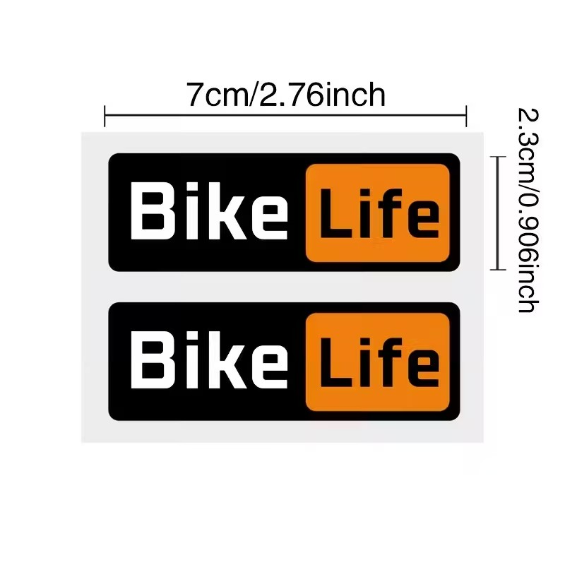 Sticker de cadre Bike Life Orange (Lot de 2) Sticker de cadre Bike Life Orange (Lot de 2)