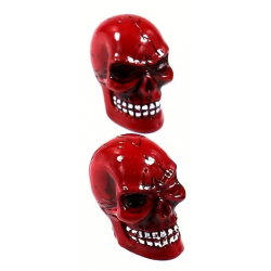 Bouchon de valve Custom Vélo Crâne Rouge (La paire - lot de 2)