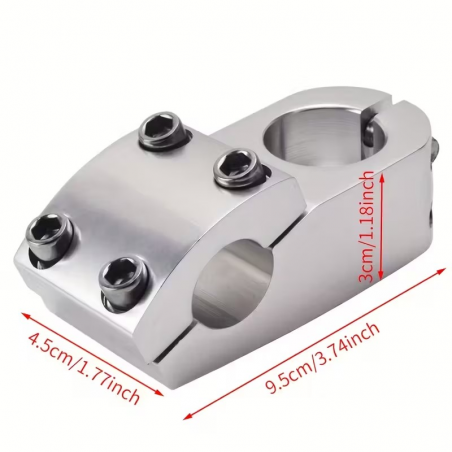 Potence 1" 1/8 pouce BMX / Chopper / Lowrider Cintre 22.2mm Alu