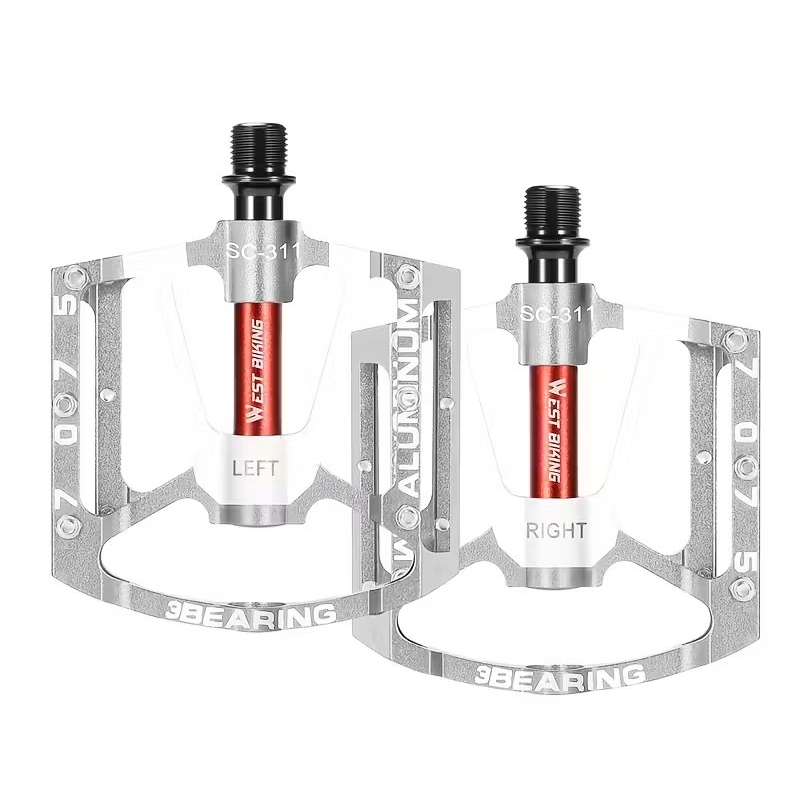 Pédales Vélo Alu CNC / Corps Aluminium / 3 Roulements / Titane 9/16 Pédales Vélo Alu CNC / Corps Aluminium / 3 Roulements / Titane 9/16