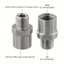 Adaptateur de pédalier 1/2 à 9/16 Argent