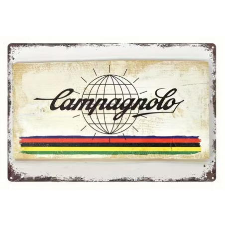 Plaque Murale Métal "CAMPAGNOLO" Art Déco Vintage