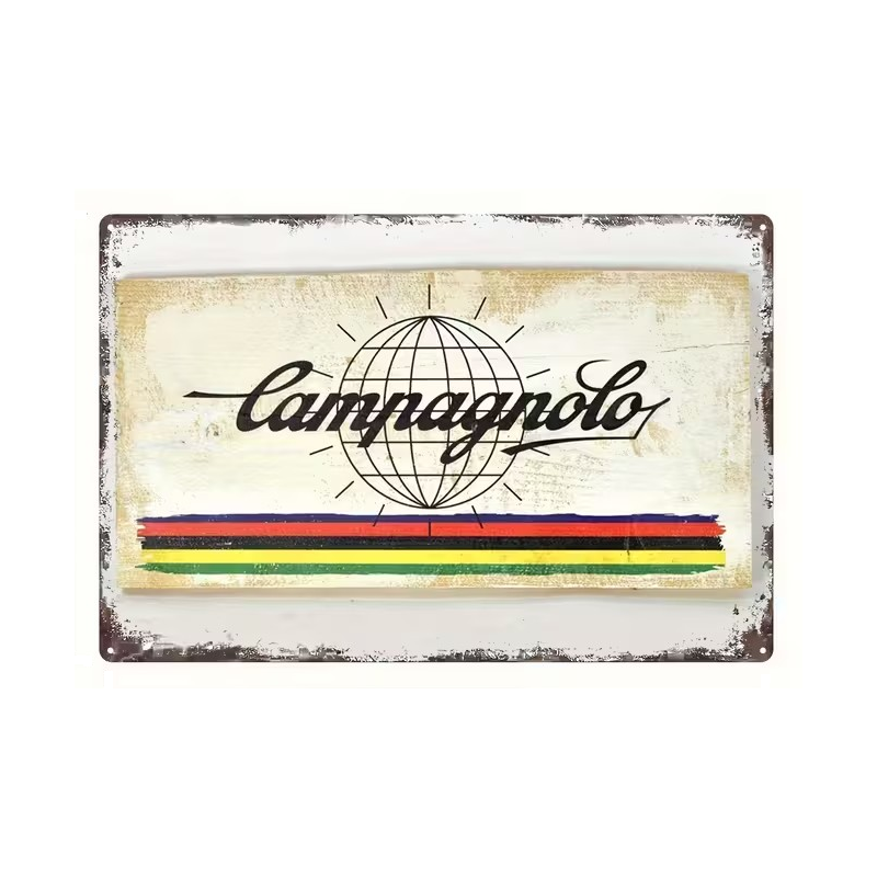 Plaque Murale Métal "CAMPAGNOLO" Art Déco Vintage Plaque Murale Métal "CAMPAGNOLO" Art Déco Vintage