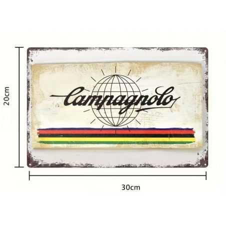 Plaque Murale Métal "CAMPAGNOLO" Art Déco Vintage Plaque Murale Métal "CAMPAGNOLO" Art Déco Vintage