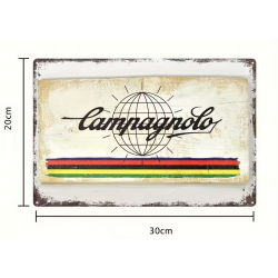 Plaque Murale Métal "CAMPAGNOLO" Art Déco Vintage