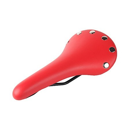 Selle Vélo Fixie Classic Rivet Rouge