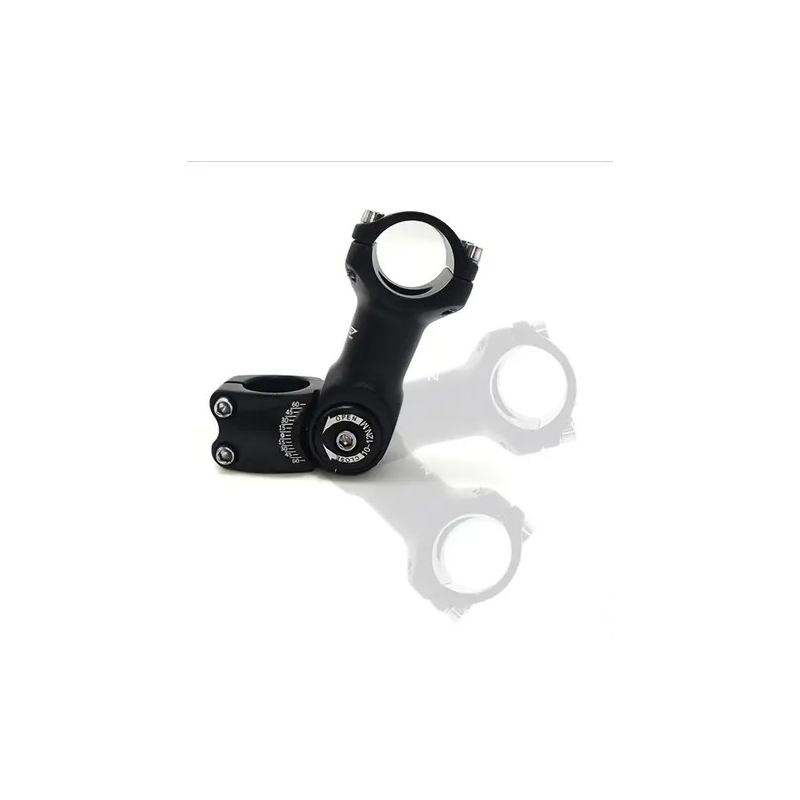 Potence 1" 1/8 pouce réglable Cintre 25.4mm Noir Potence 1" 1/8 pouce réglable Cintre 25.4mm Noir